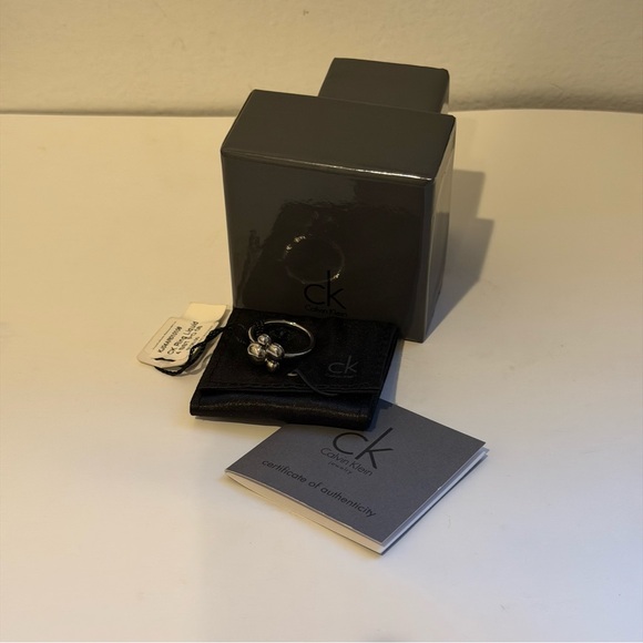 NWT Calvin Klein Liquid Bubble Dangle Stainless Steal Fidget Spinner Ring NIB - Picture 8 of 14